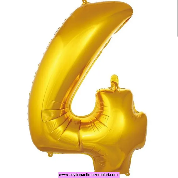 4 Rakam Gold Folyo Balon